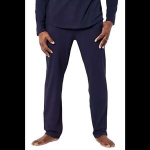 Men with Control Knit Pull-On Straight Leg Pants Navy - Regular